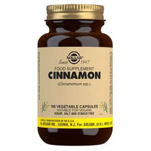 Canela China 100 cápsulas vegetales de Solgar