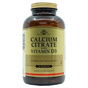 Citrato de Calcio con Vitamina D3 de Solgar (240 comprimidos)