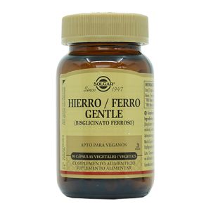 Hierro Gentle (con bisglicinato) de Solgar - 90 cápsulas