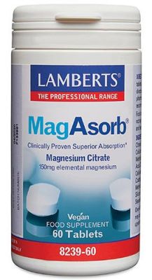 MagAsorb con Magnesio de Lamberts (60 comprimidos)