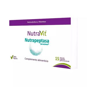Serrapeptasa Serrazimes de Nutravit - 15 cápsulas gastrorresistentes