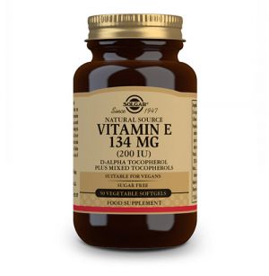 Vitamina E 200 UI (134 mg) de Solgar - 50 cápsulas vegetales