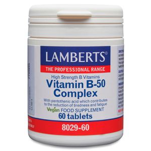 Complejo de Vitamina B-50 de Lamberts (60 comprimidos)