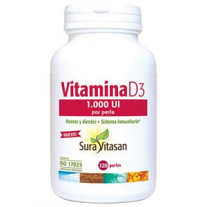 Vitamina D3 1000 UI Sura Vitasan (120 perlas)