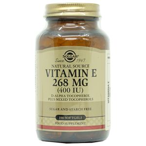 Vitamina E 268 mg (400 UI) de Solgar - 100 cápsulas blandas